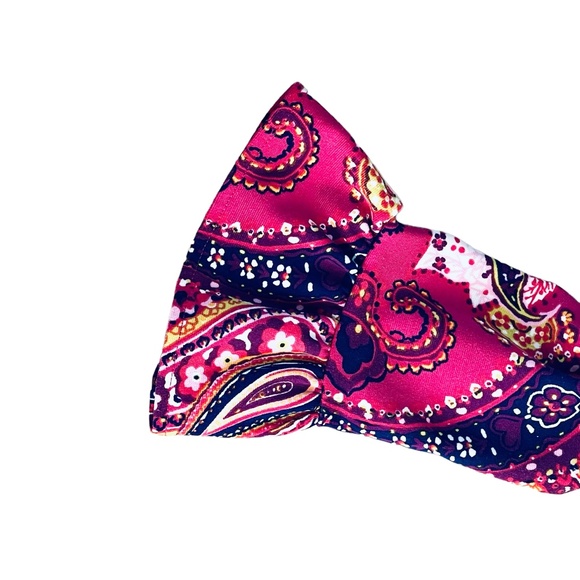 Lands' End girls magenta paisley knit A-line dress size 16 - Picture 4 of 8